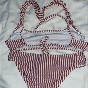 Pink and Fold flaked Swim Suit set